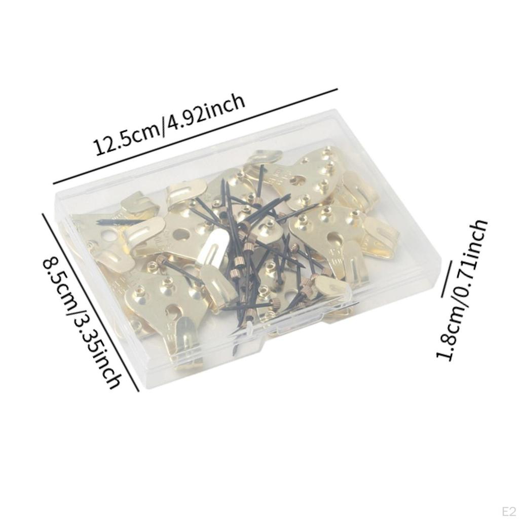 12 штук вешалок для картин с гвоздями, прочные, для деревянной стены, гипсокартон, выдерживают нагрузку до 100 фунтов