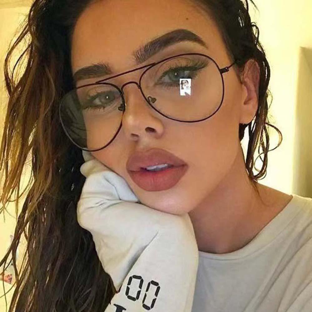 Transparent Metal Frame Glasses Zinc Zinc Alloy Business Reading Eyewear Anti Blu-ray Glasses Father's Day