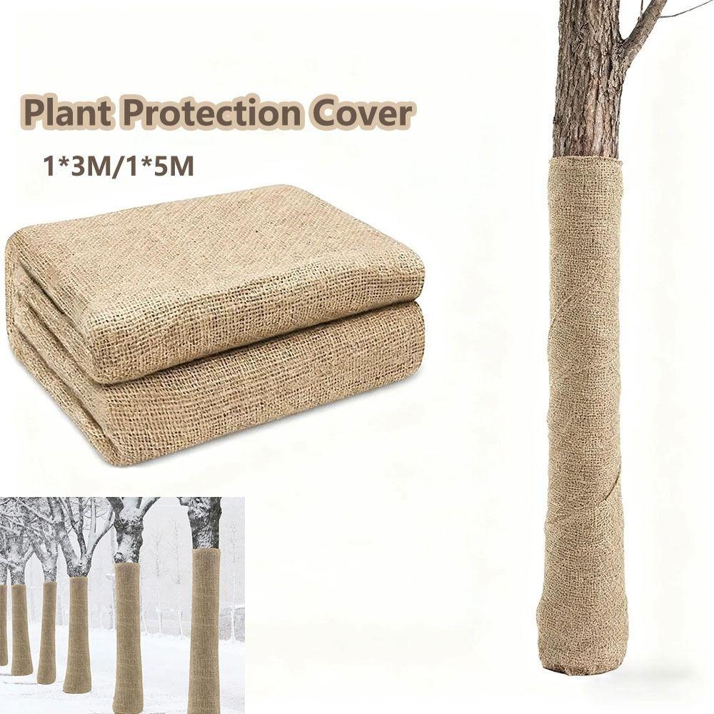 Natural Jute Burlap Winter Plant Cover Anti-freezing Cold Protection Wrap Vegetable Protection