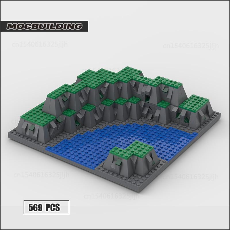 Конструктор Moc 3D Базовая Технология Кирпичи Поднятая Базовая Пластина Для Наборов Замков С Рекой Креативная Модель Для Демонстрации Игрушки Подарки