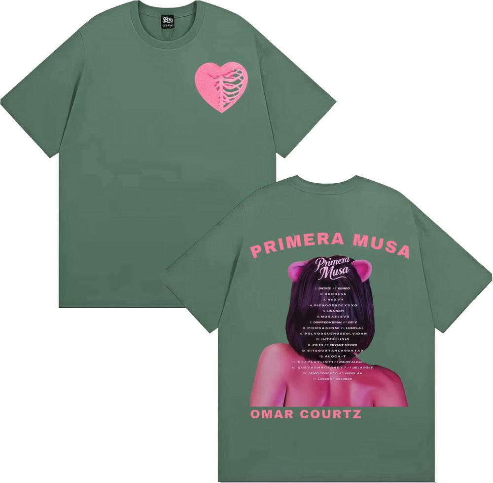 Omar Courtz Primera Musa Album Tour Merch Tshirts Unisex Women High Street Fashion Trend T Shirts Comfort Cotton Oversized Tshirt