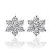 Серьги-снежинки из стерлингового серебра 925 пробы в корейском стиле с цирконами для женщин - Рождественские украшения