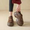 Модные женские кроссовки 7,5 см, весна-осень, толстая кожа, повышенная толстая подошва, шнуровка, ретро-туфли-оксфорды, женская повседневная обувь