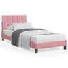 VidaXL Bed with Pink Mattress 90x200 Cm Velvet 3208579