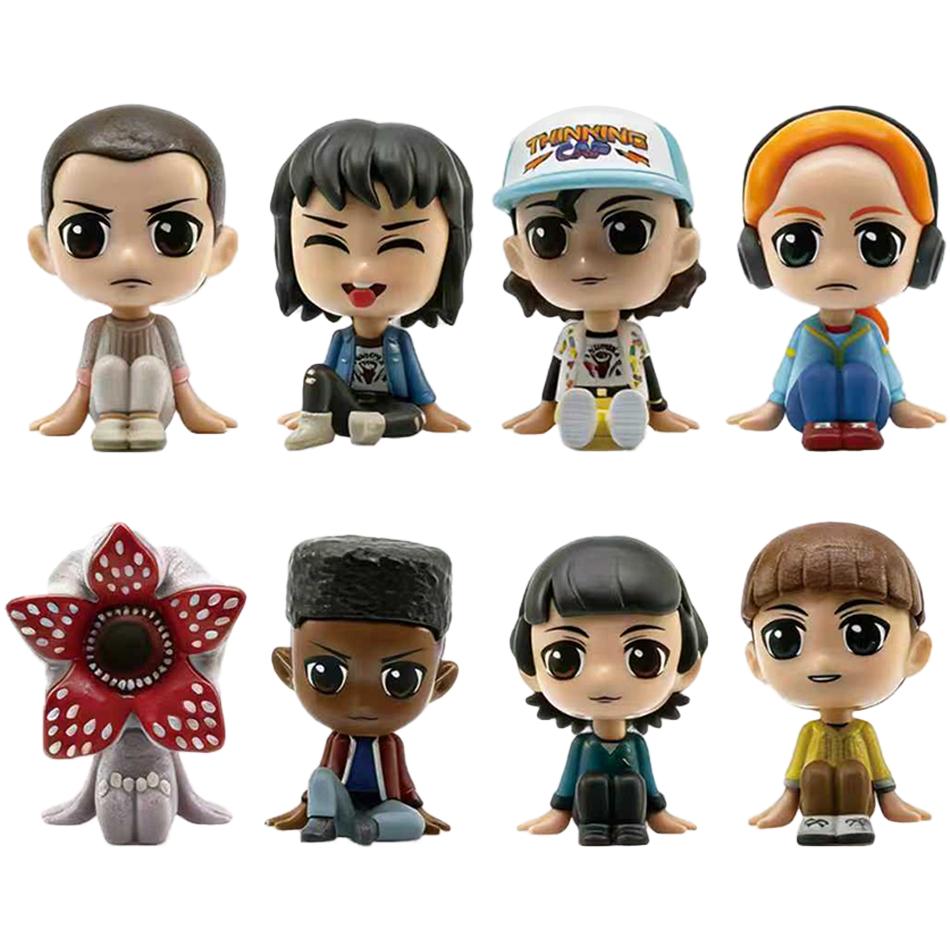 8 шт. Карманный брелок Одиннадцать Барб Робин Стив Дастин Виниловая фигурка Брелок Модель Игрушки