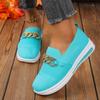 Fashion Breathable Knit Loafers for Women Plus Size 43 Light Weight Soft Sole Flats Shoes Woman Autumn Anti-Slip Casual Shoes Ladies