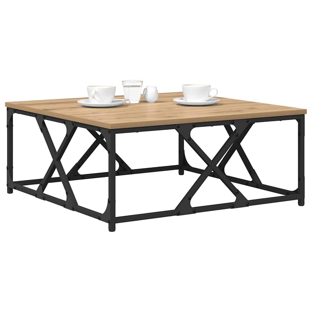 Artisan Oak Coffee Table 70 x 70 x 30 cm Engineered Wood
