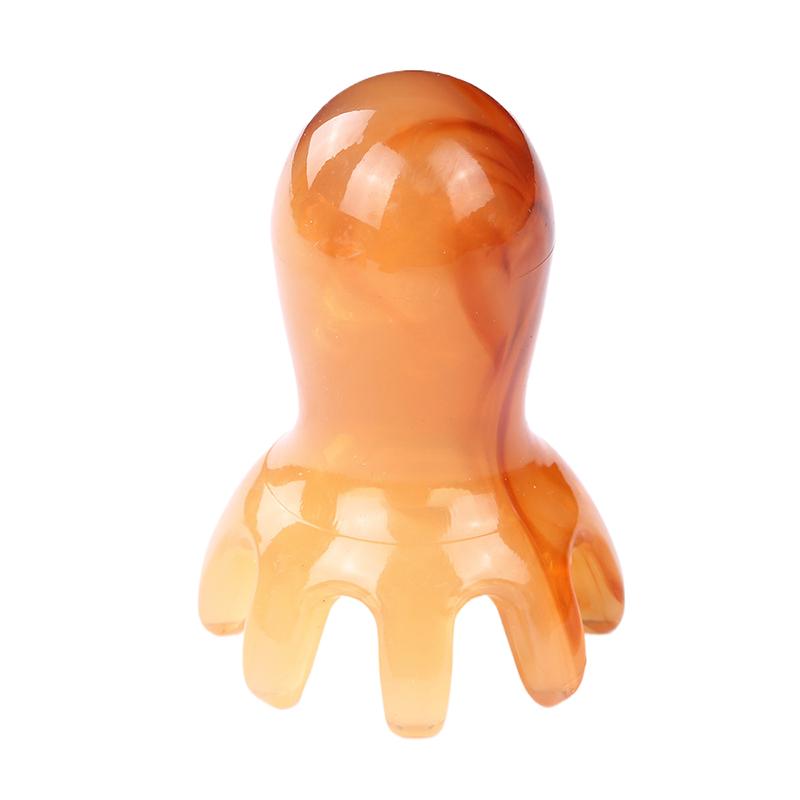 Смола Осьминог Массажер для головы Расчесывание Меридиан Скребок Массажная щетка для кожи головы Акупунктура Спа Гуа Ша Инструмент для здоровья Глубокий массаж