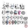 925 Sterling Silver Fit Bracelet /Necklace Charm Bead Jewelry Kitty -Cat Fox Colourful Unicorn Caterpillar Clip