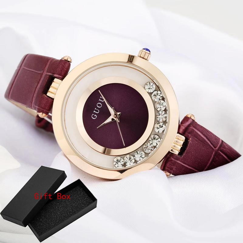 Fashion GUOU Wrist Watch Luxury Glitter Diamond Ladies Women Watches Casual Girl Women's Clock montre femme reloj mujer