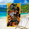 proof beach towel with a Monster Jam pattern - soft,absorbent,quick-drying,machine washable - perfect for swimming,camping,bathing