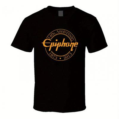 Хлопковая футболка Epiphone к 140-летию, с ретро-графикой, унисекс, с коротким рукавом, с круглым вырезом, спортивная, повседневная, для активного отдыха, для мужчин и женщин