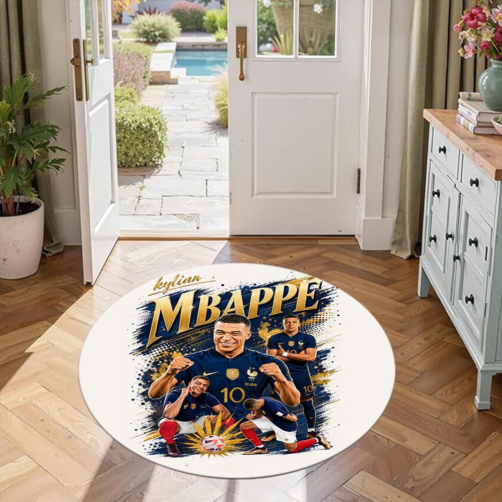 Barcelona Round Carpet Perfect for Outdoor Bedrooms Game Room Dining Room Anti-slip Round Rug Anime Office Decor Perfect Birthday Christmas Gift Idea
