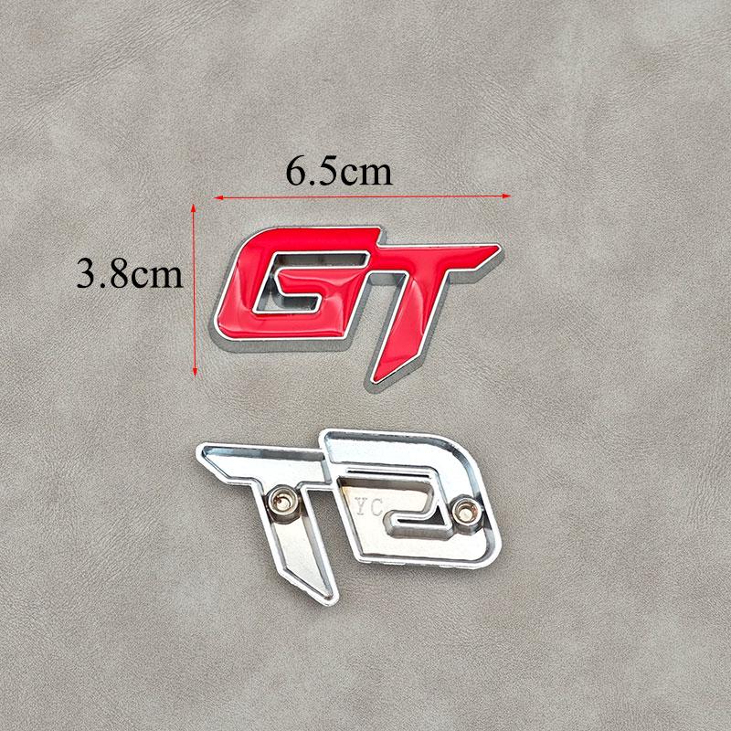 ABAM1 3D Metal Letters GT Logo Car Front Grille Emblem Badge Sticker Decals For Geely GT Accessories