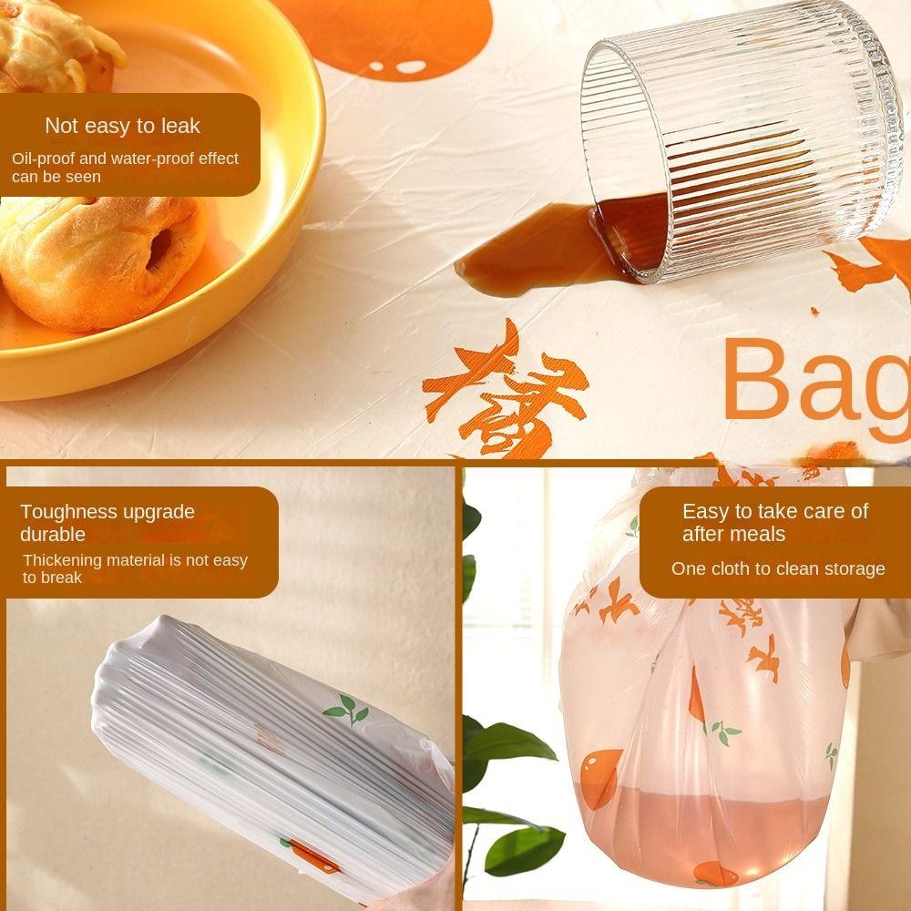 20Pcs Oil Proof Round PVC Tablecloth Plastic Fresh Fruit Tablecloth Desk