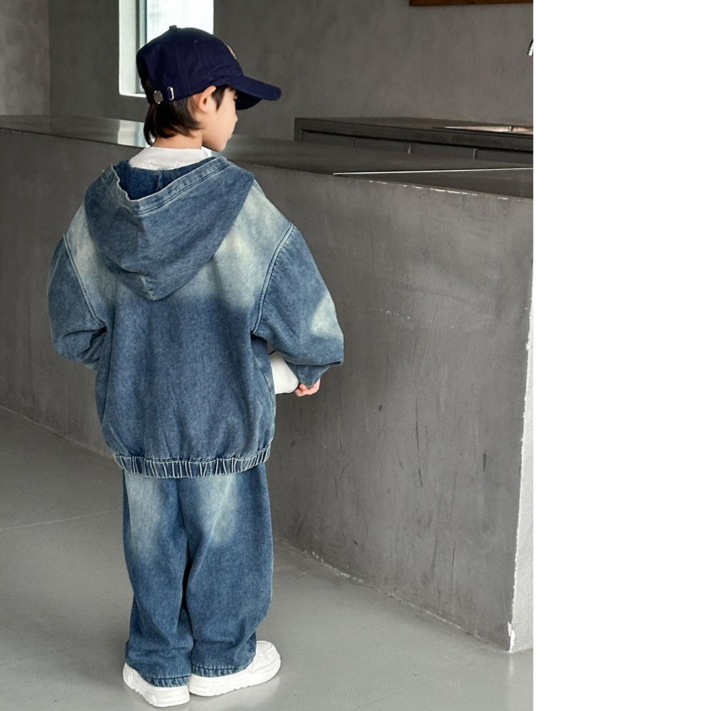 Boys Spring Denim Suit Big Children's Spring Jacket Two-piece Boy Spring and Autumn Clothing Suit