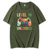 Level 18 Complete Funny 18th Gamer Birthday Gift Graphic T Shirts Cotton New Shirts And Tshirts Unisex Round Neck Tshirt