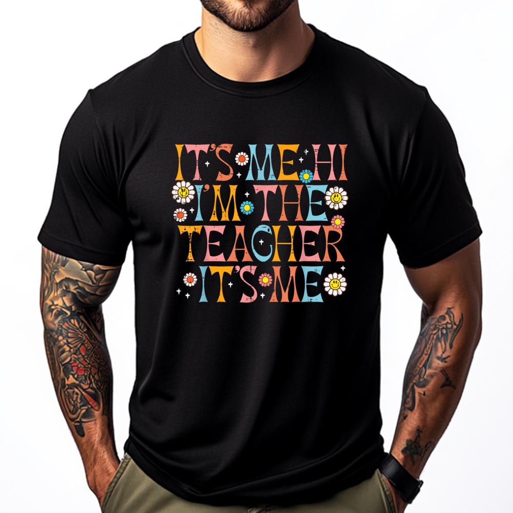 Это я Привет Я Учитель Благодарность Back To School Женская Футболка с Графикой Мужская Одежда Футболка Отдых