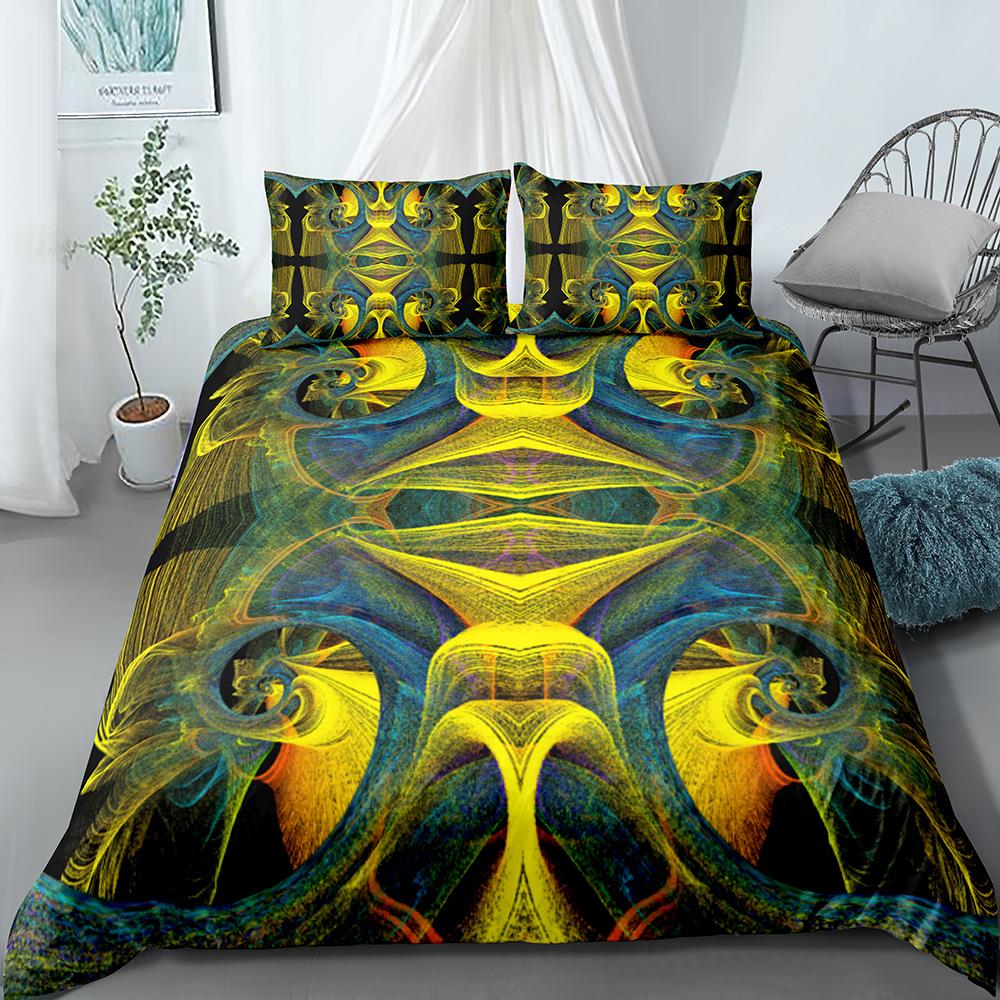 Abstract Duvet Cover King/Queen Size Modern Gothic Simple Strokes Face Bedding Set Abstraction Art 2/3PCS Polyester Quilt Cover