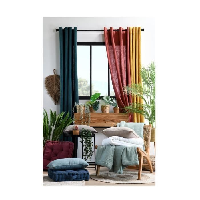 Coussin - Pop color - Ecru - 45 x 45 cm - 100% coton - Déhoussable