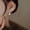 Веерообразные Жемчужные Серьги, Нишевый Дизайн, Модные и Простые Серьги-Гвоздики, Женские Серьги.