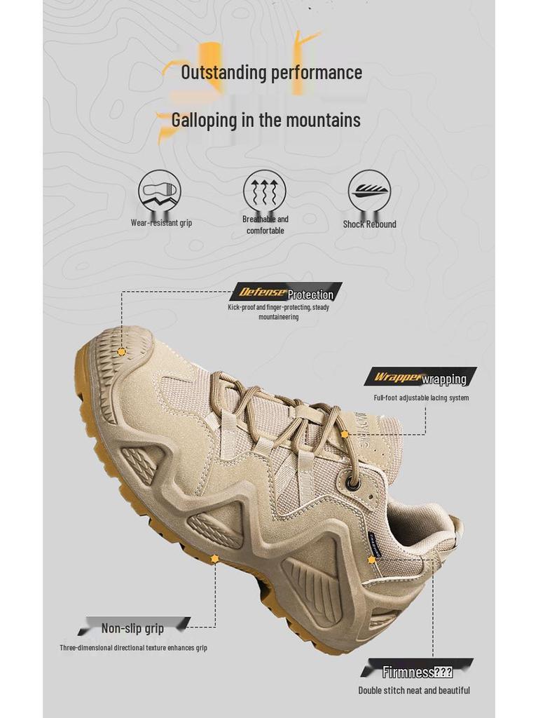 Men's Tactical Combat Boots: Non-Slip, Wear-Resistant Hiking & Climbing Shoes