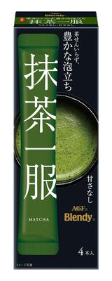 AGF Blendy Матча Иппуку 4 стика x 6 Порошковый (Без молока), коробки, Матча, Без сахара, 7,5 г (х 24)