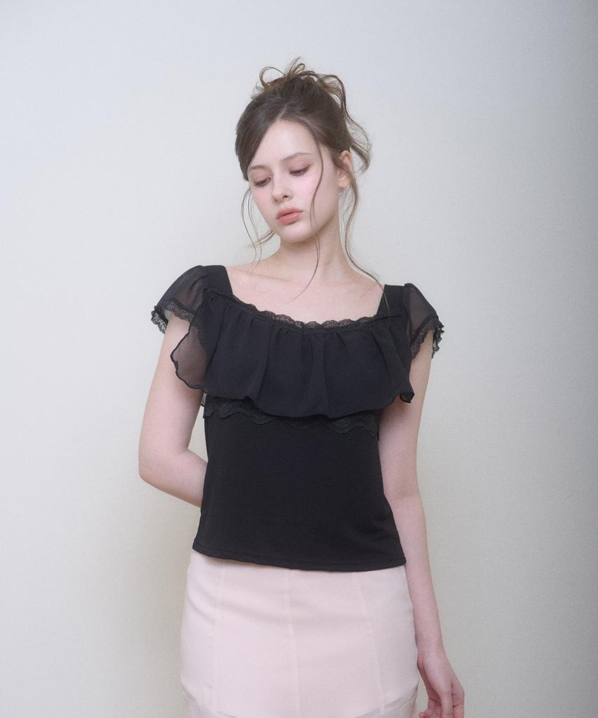BELLIALEU Princess Blouse Black