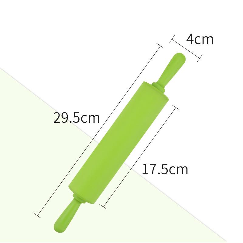 Скалка с пластиковой ручкой, антипригарная силиконовая палочка для замешивания, сахарная лапша, ролик для торта, инструменты для выпечки, валик для теста помадки