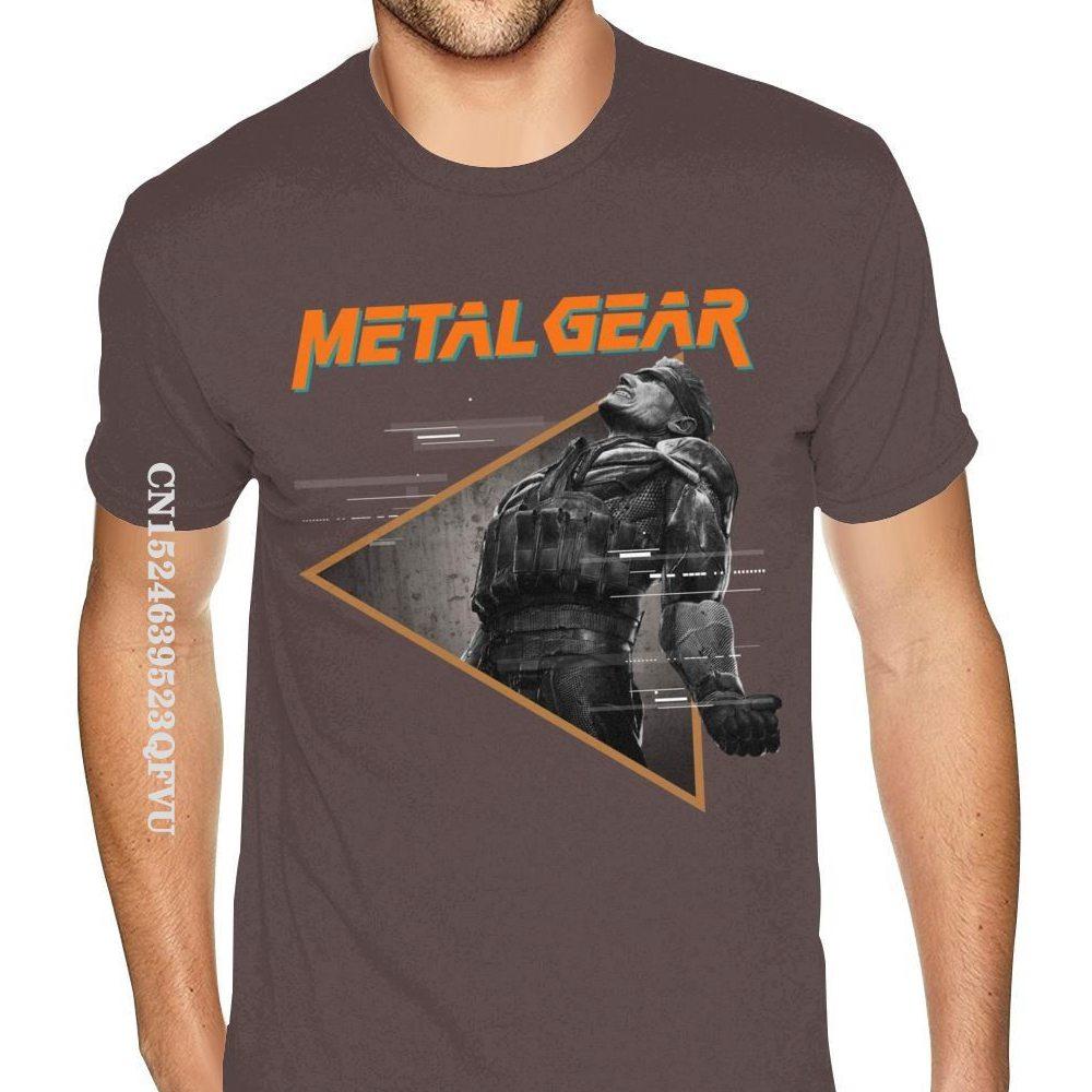 Дешевые фирменные футболки Metal Gear Solid, мужские футболки на заказ в английском стиле, мужские ретро-хлопковые футболки в готическом стиле