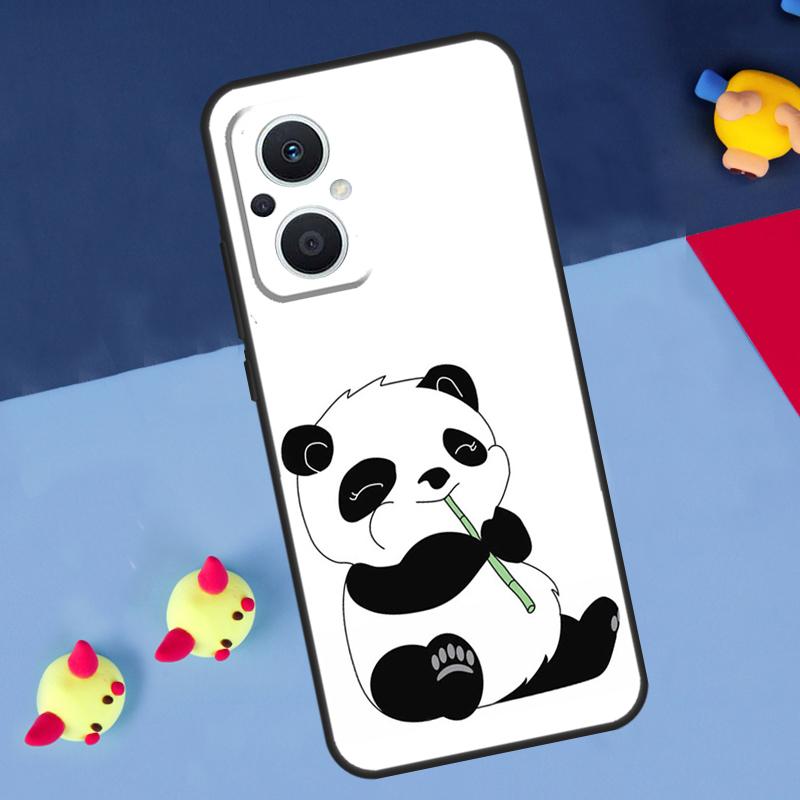 Cartoon Panda Case For OPPO Reno 10 8 Pro 4Z 5Z 8T 4 5 6 7 Lite OPPO Find X3 X6 Pro X2 Neo X5 Lite Cover