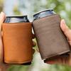 Faux Leather Can Sleeve for Beer Soda Cans Insulated Cover for Cold Drinks Easy To Clean Carry Great Gift for Men And Women