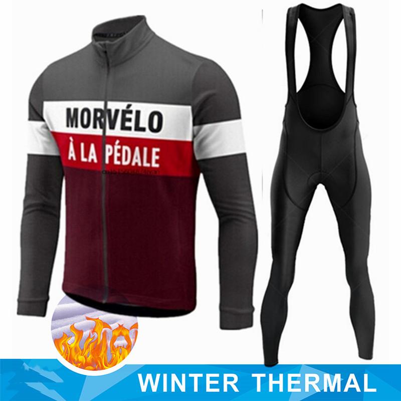 2026 Winter Warm Cycling Clothing Set  Fleece Cycling Jersey  Mtb Male Clothing Man Clothes Men's Bike  Thermal Mens Bicycle Pants Set Suit Outfit
