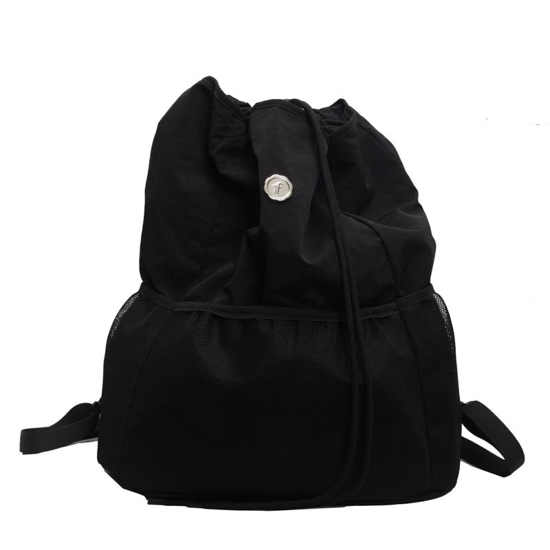 Женский рюкзак с завязками на шнурке, большой емкости, дорожный рюкзак, легкий, простой, школьный рюкзак