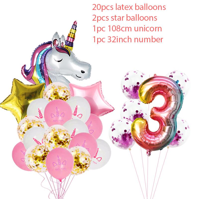 Украшение в виде единорога, одноразовый набор столовых приборов для вечеринки, товары для дня рождения в виде единорога, украшения для дня рождения девочки на первый день рождения