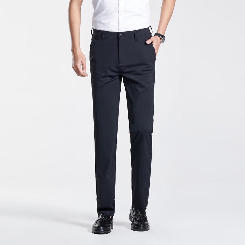Мужские летние брюки прямого кроя из ледяного шелка в стиле business casual