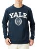 Champion T1011 Long Sleeve College Yale Graphic Made In Size L T-Shirt, 100% Cotton, 7oz, Licensed, Print, Heavyweight, USA, C5-W402, Men's, Navy,