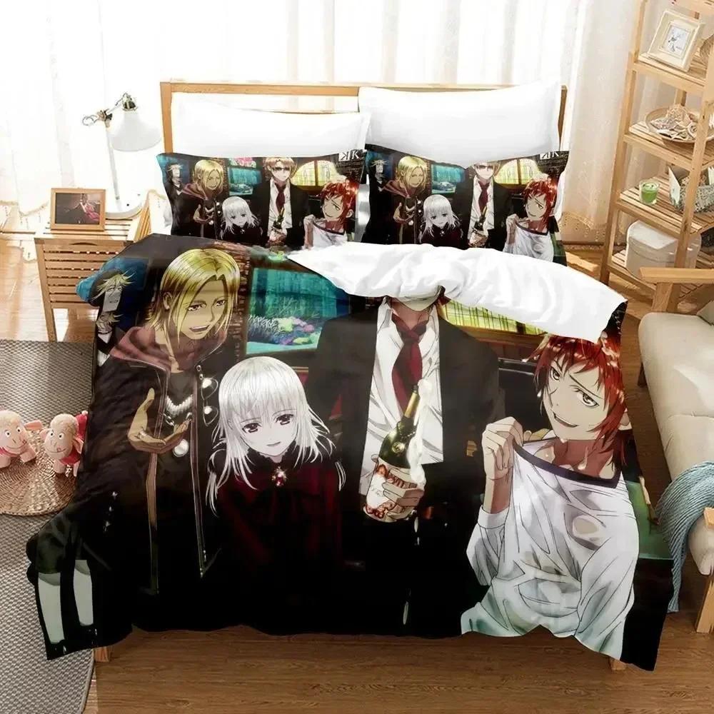 Аниме K project Микото Суо Нет крови! Без косточки! Никакого пепла! Комплект постельного белья Односпальный Полуторный Двуспальный Кинг-сайз Комплект для кровати Взрослый Детский Спальня