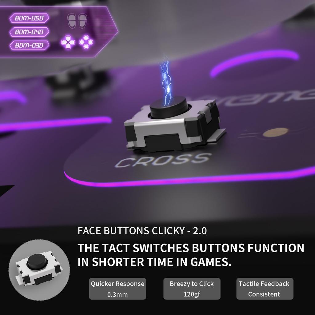 eXtremeRate Face Clicky Kit Compatible with PS5 Controller Face Custom Hard Silicone Tactile Switch Directional Button Action Mouse Click Kit for PS5