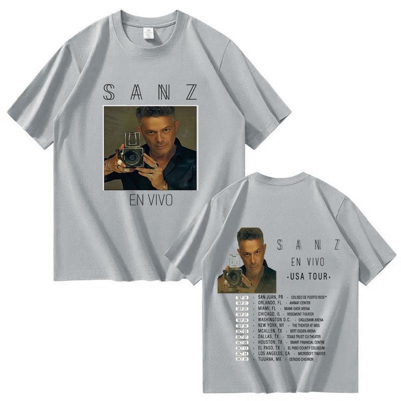 In 2025 The Bestselling Singer Alejandro Sanz Tour Tshirt Is A 100 Pure Cotton Summer Print for Both Unisex and Women