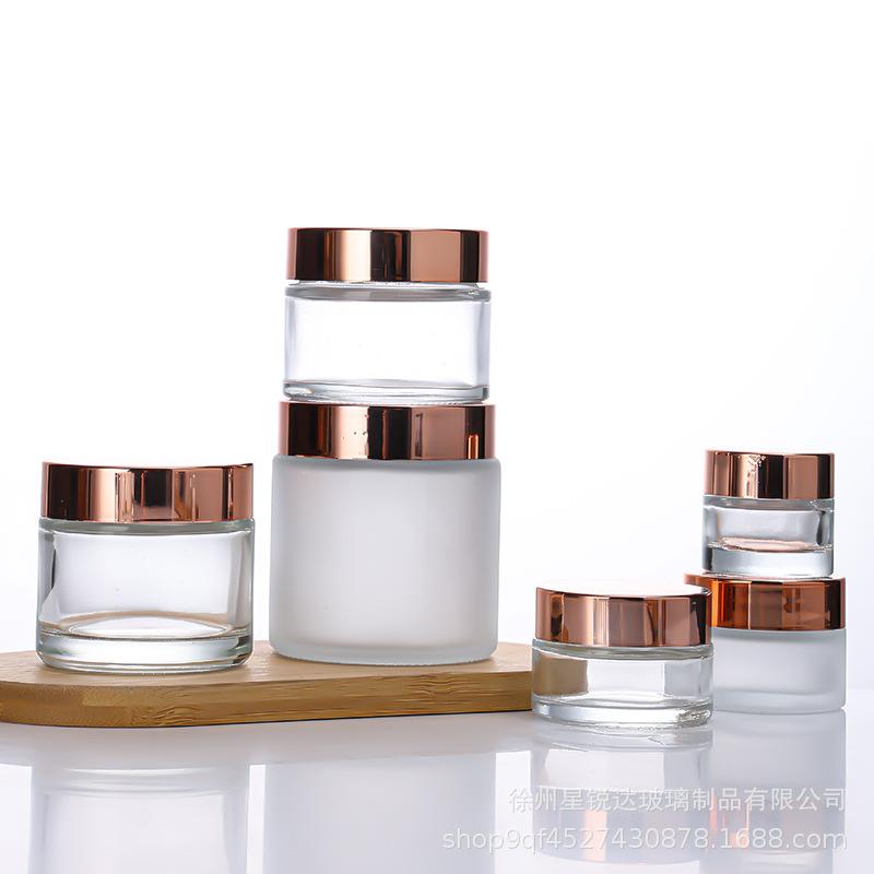 Прозрачный матовый стеклянный флакон для крема для лица, крема для глаз и тонального крема