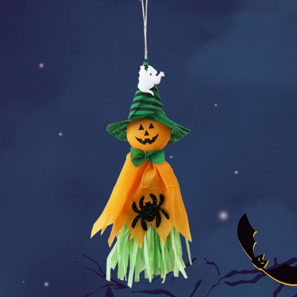 Party Supplies Cloth Paper Halloween Hanging Ornaments Pumpkin Fluttering Design Ghost Hanging Pendant Charm Horror Atmosphere
