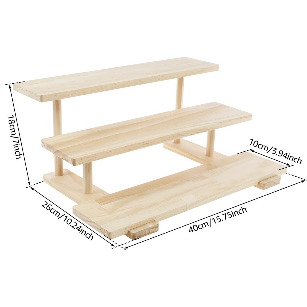 Деревянная стойка для демонстрации кексов, парфюмерии, косметики, ювелирных изделий, полка-органайзер, настольное хранилище