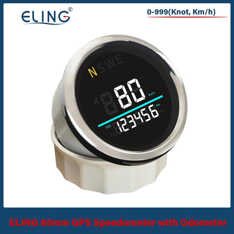 ELING Универсальный Морской Цифровой GPS Спидометр 85 мм 0-999 (Узлы, км/ч) с подсветкой GPS-антенна для парусной яхты 12В 24В