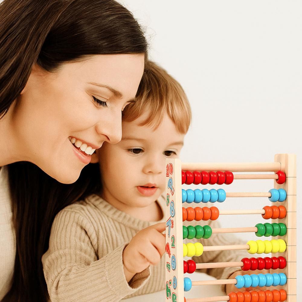 Wooden Abacus for Kids Montessori Toy Children Toys  Intelligence Development