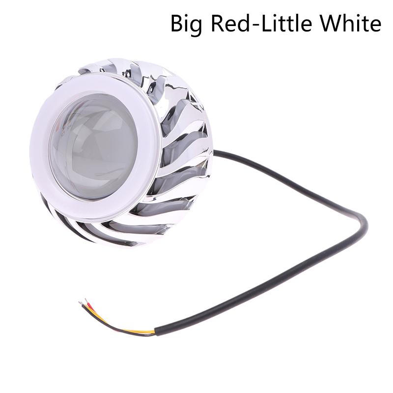 Многоцветный светодиодный фара Halo для мотоцикла, точечный светильник с белым светом, линза проектора, двойной фара Angel Devil Eye Cyclone-Type