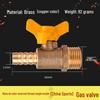 Thickened All-Copper 4-Point Natural Gas Ball Valve with Internal/External Thread and Single Nozzle Tee Switch