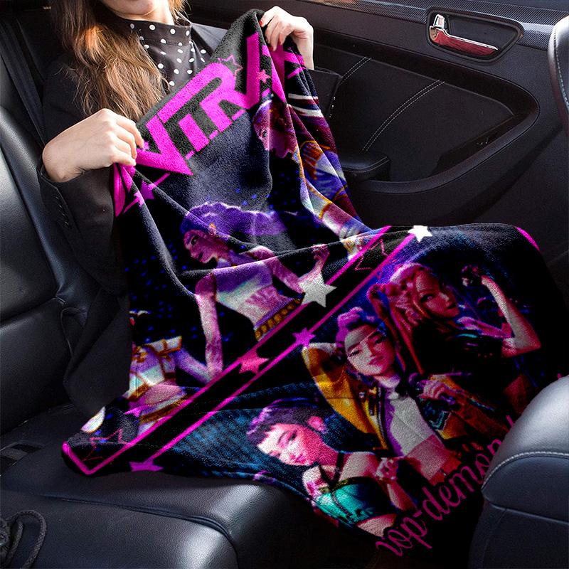 Kpop Demon Hunters Blanket Suitable All Seasons Soft Comfortable Sofa Office Home Blanket Holiday Birthday Gift Blanket Sofa Blanket Suitable For All 