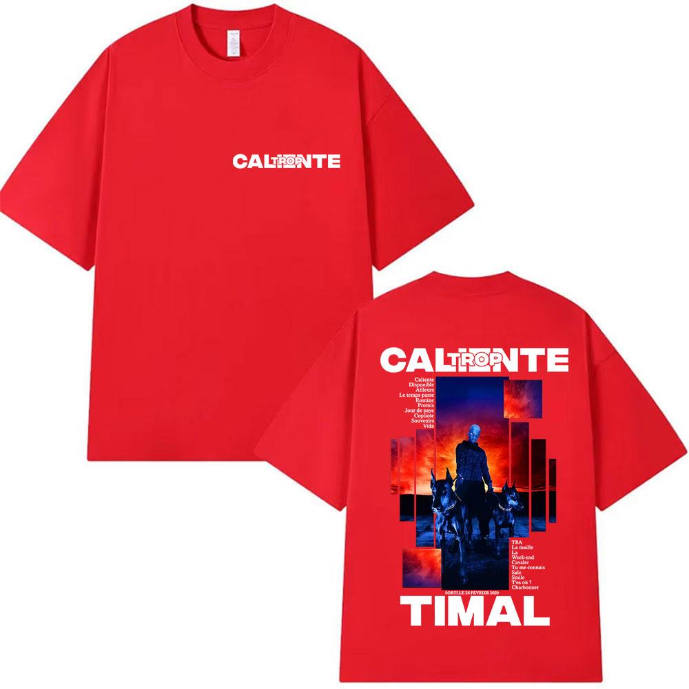 Rapper TROP CALIENTE TIMAL Album 2025 Merch T Shirt Men's Gothic Hip Hop Short Sleeve T-shirts Vintage Cotton T-shirt Streetwear