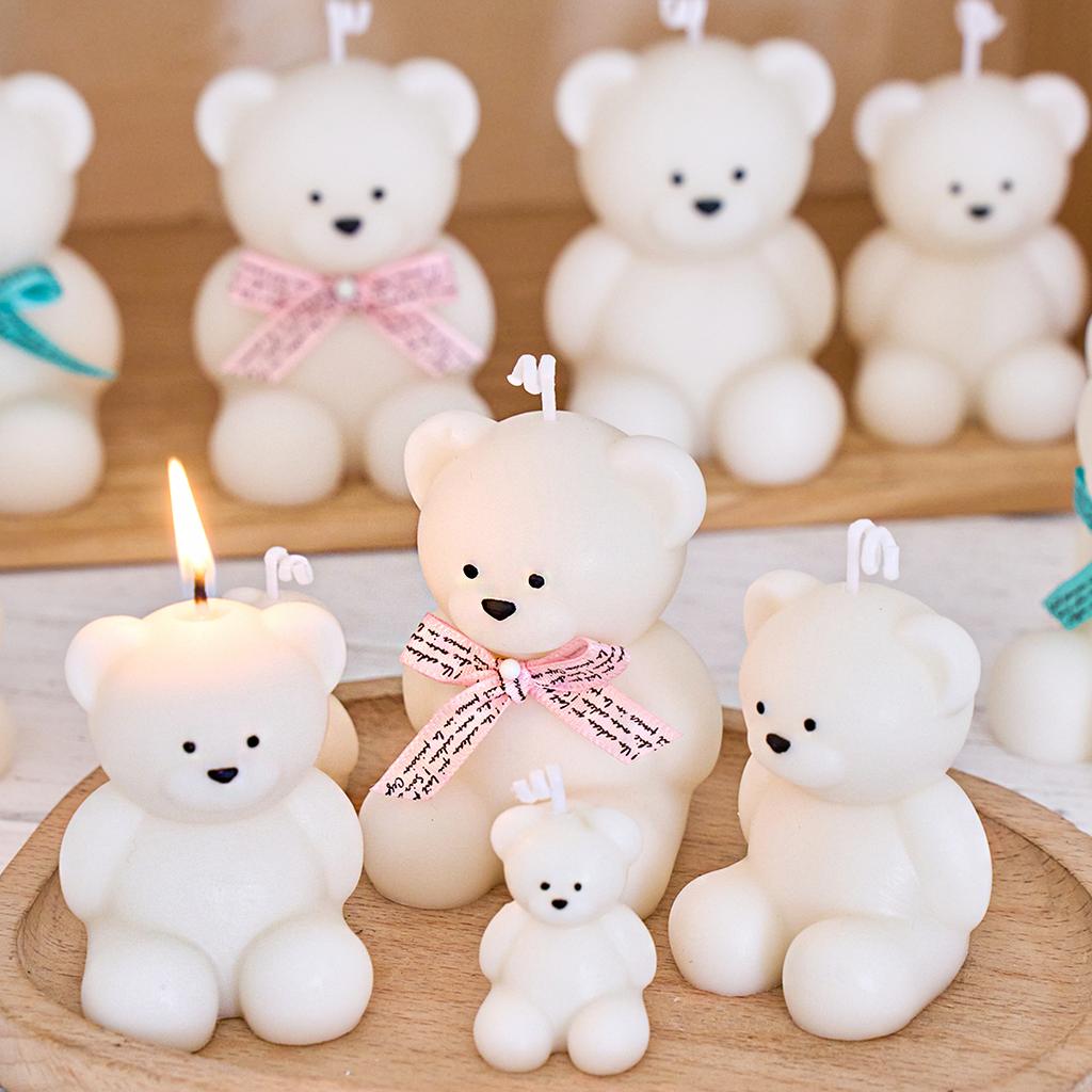 3D Милый Медведь Силиконовая Форма для Свечей DIY Животные Украшения Поделки Подарки Изготовление Ароматерапия Мыло Гипс Смола Литьевые Формы Декор для Дома